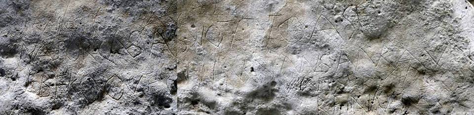 Iscrizione latina nella grotta della Posìa Piccola in Roca