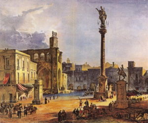 Lecce nel 1830 da un quadro di Carelli
